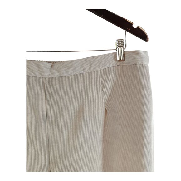 Alfred Dunner Beige Flat Front Pull-on Straight Leg Corduroy Pants Women's 18W - Picture 5 of 8